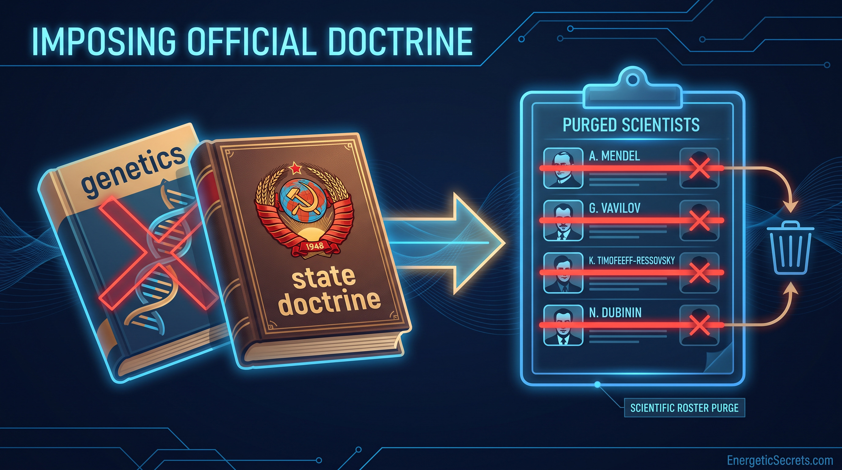 Imposing Official Doctrine: genetics struck from the record, 1948