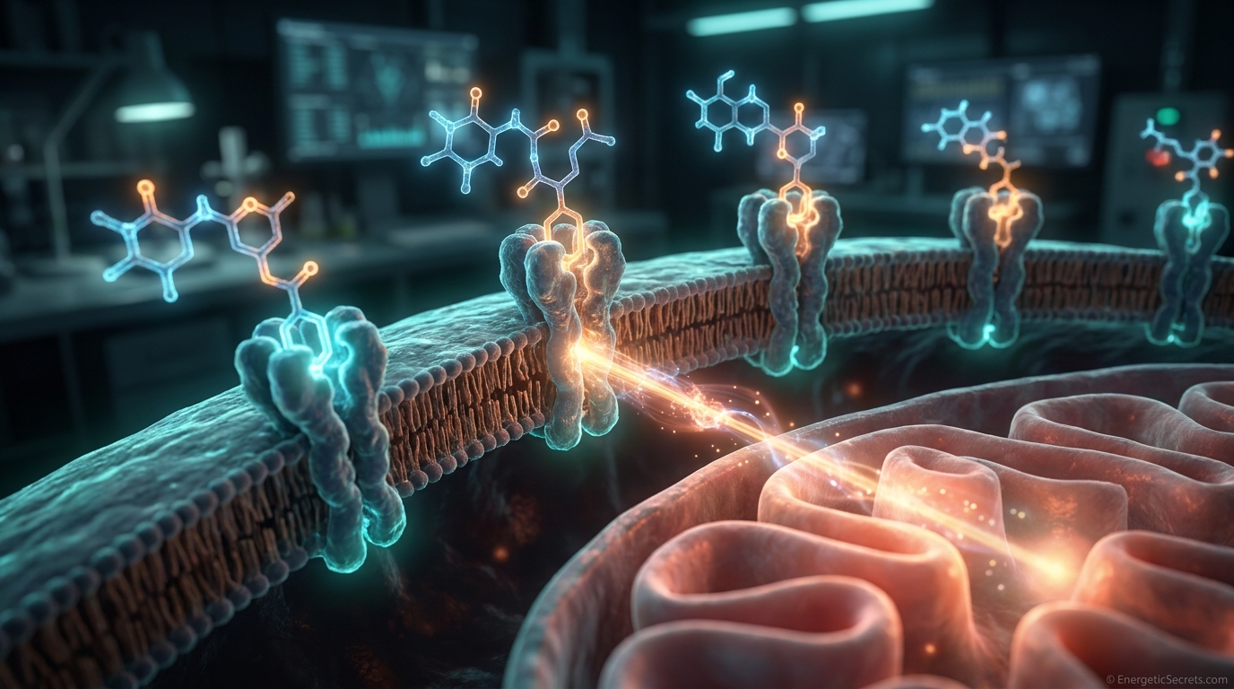 Peptide signals docking with cellular receptors, mitochondrial focus