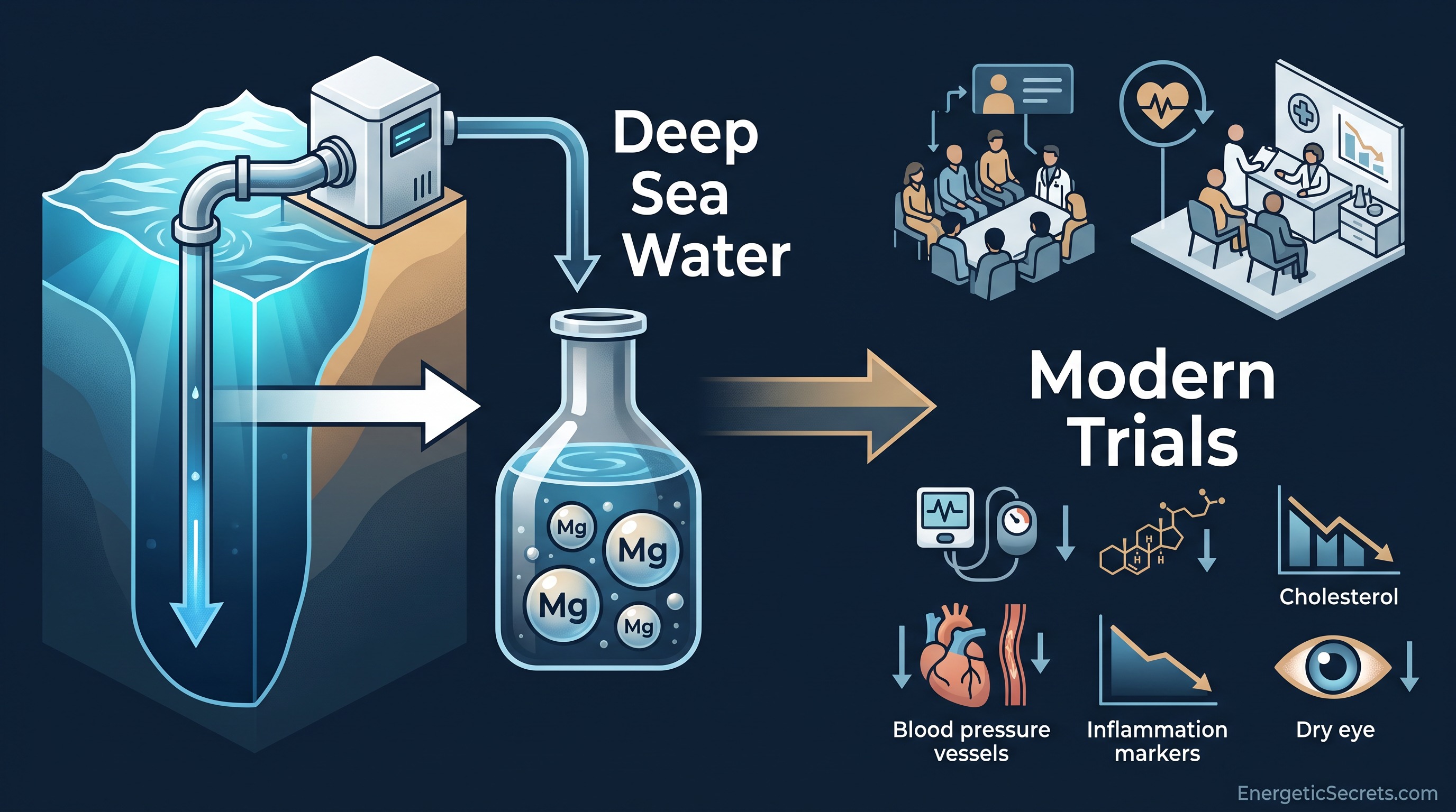 Deep sea water extraction and clinical trial outcomes